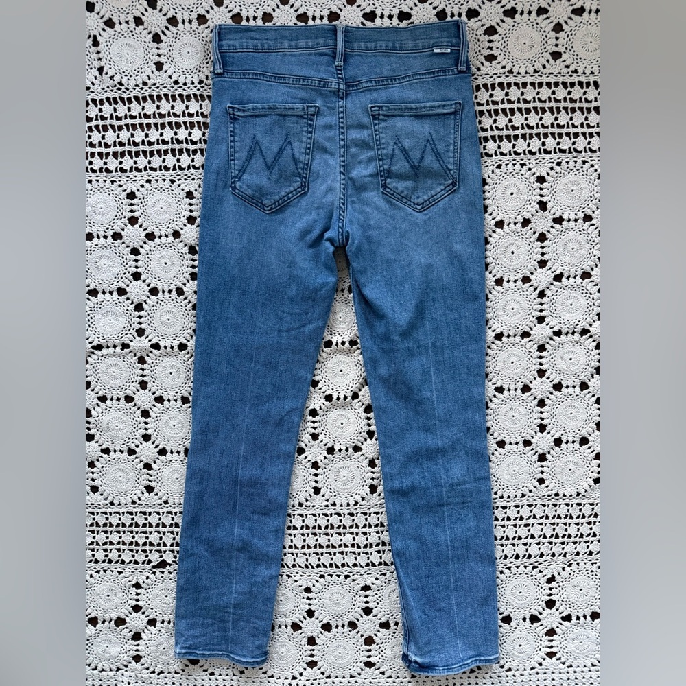 Mother The Mid Rise Dazzler Ankle Jeans We The Animals Size 27 Soft Stretchy - Picture 10 of 16